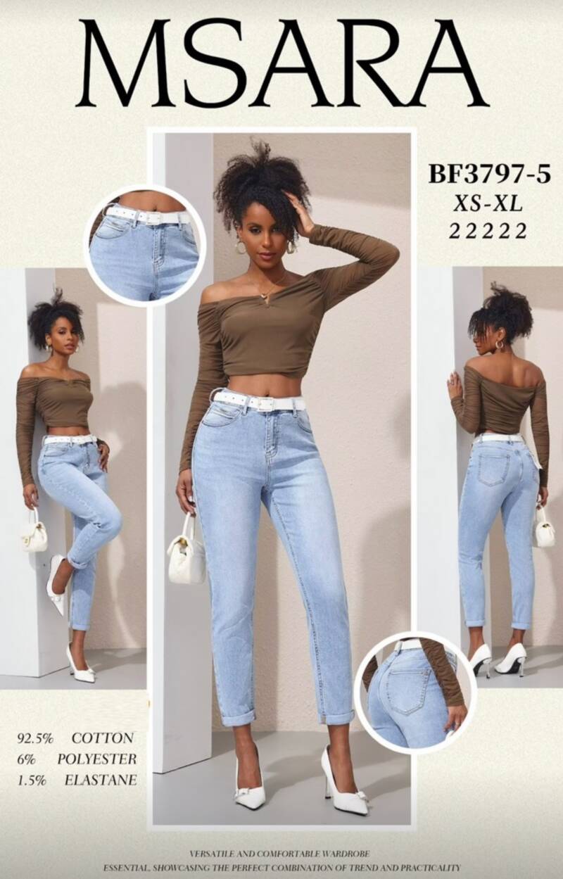 Spodnie damskie jeansy Roz XS-XL 1 Kolor Paczka 10 szt